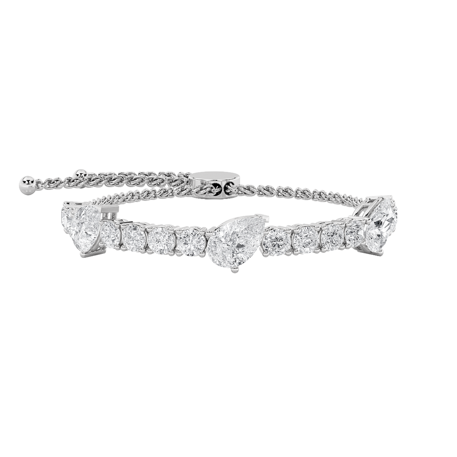 14K White Gold 4.5ctw Lab Diamond Tennis Bracelet
