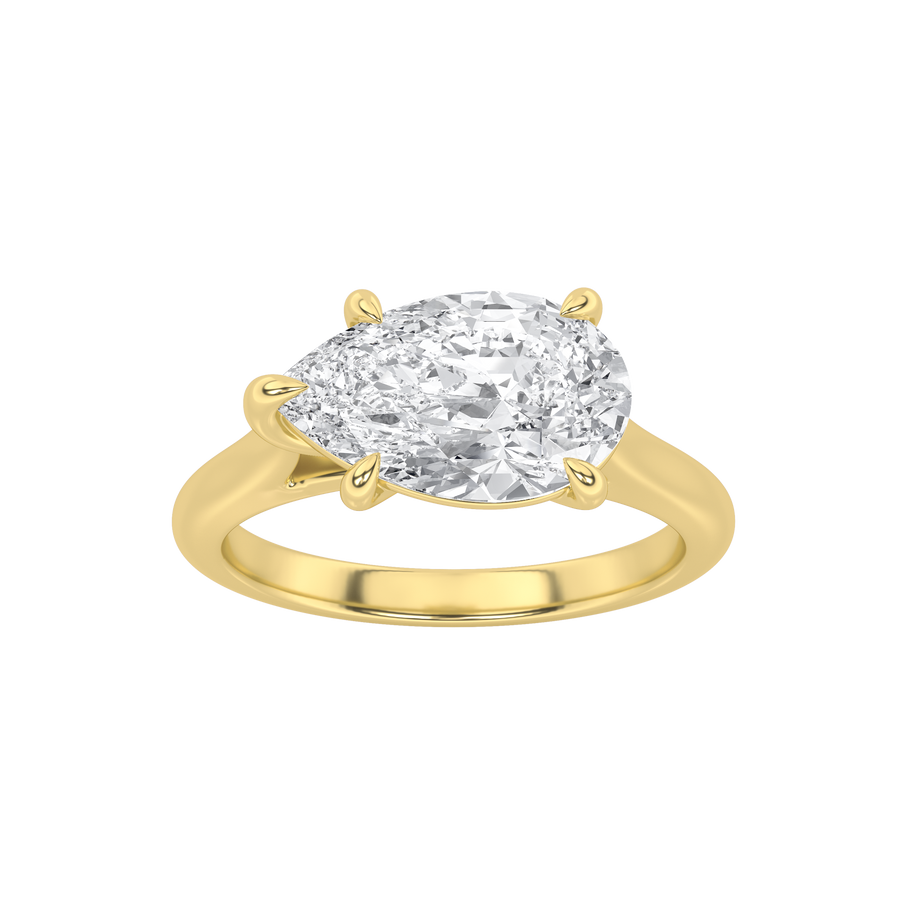 14K Yellow Gold 2ctw Lab Diamond Solitaire Ring Sz7