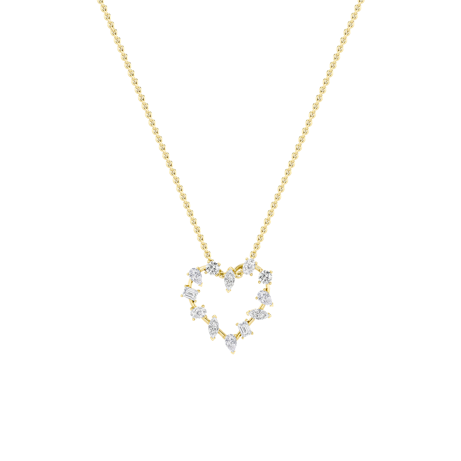 14K Yellow Gold Lab Diamond Pendant 2.5CTW F+VS+