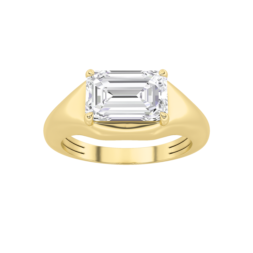 14K Yellow Gold 2ct Lab Diamond Ring Sz 7