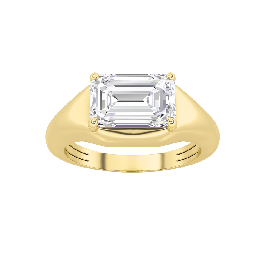 14K Yellow Gold 2ct Lab Diamond Ring Sz 7