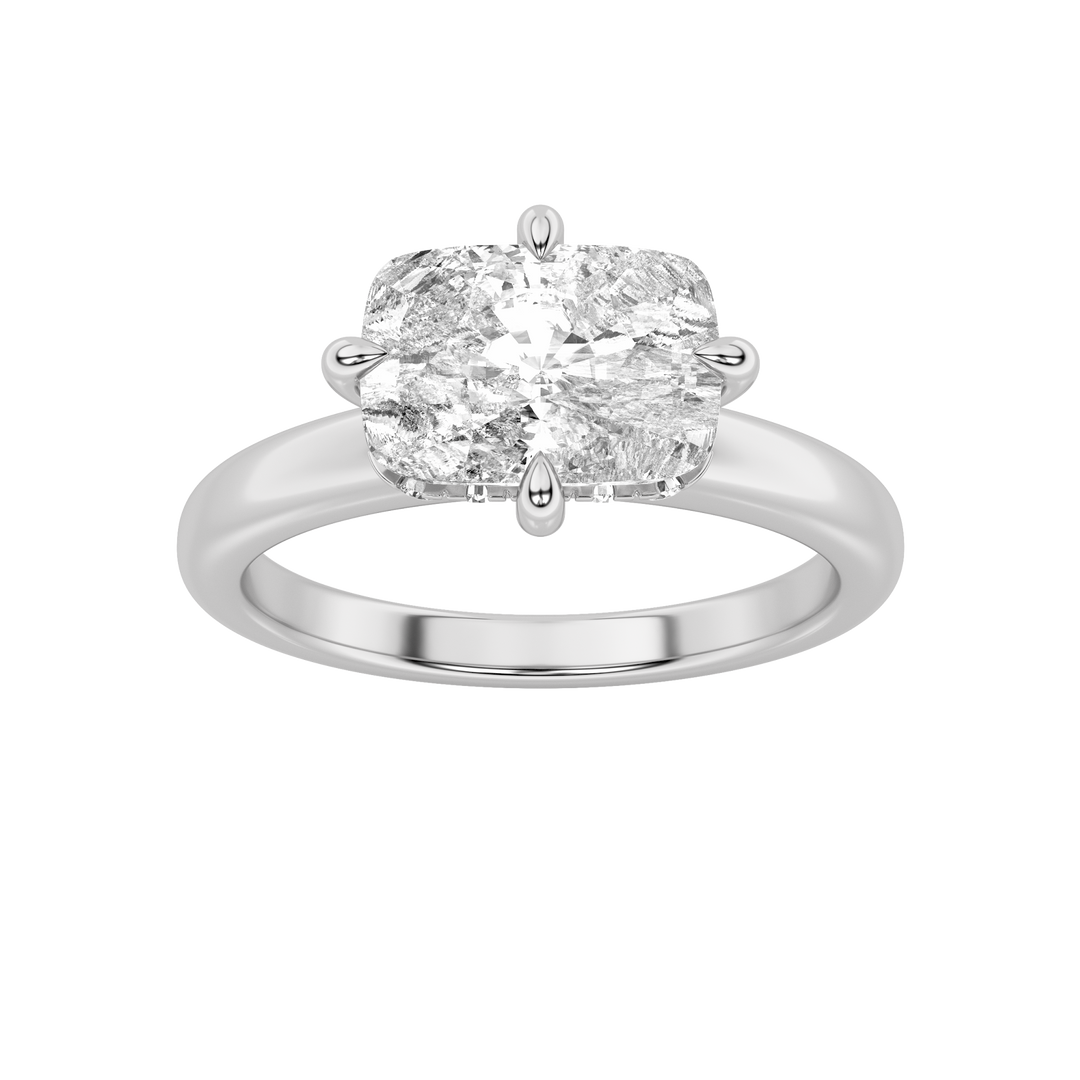 14K White Gold 1.5ctw F+ Lab Diamond Ring Sz7