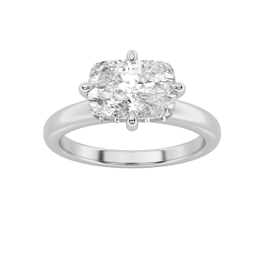 14K White Gold 1.5ctw F+ Lab Diamond Ring Sz7