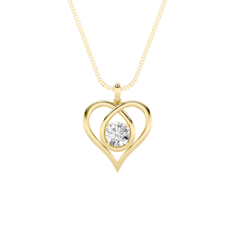 14K Yellow Gold 1.5ctw Lab Diamond Pendant