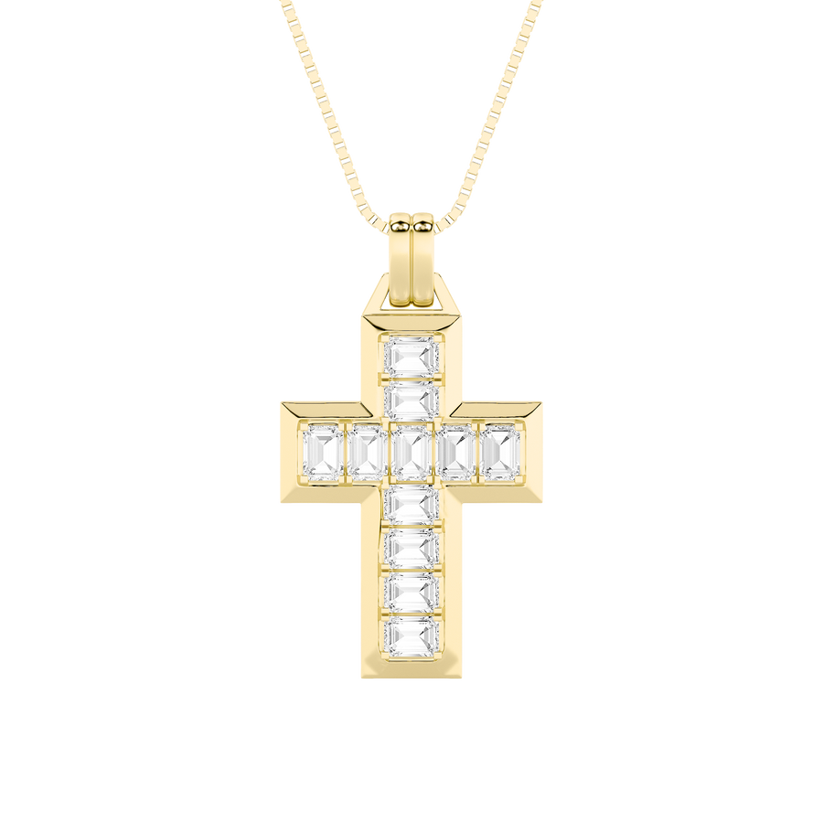 14K Yellow Gold 3CTW Lab Diamond Pendant