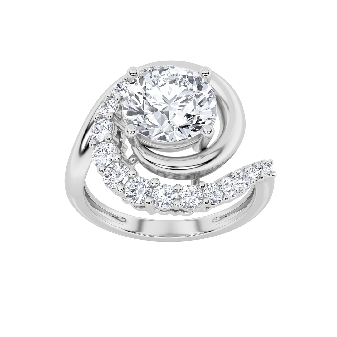14K White Gold 1.51ctw Lab Diamond Ring