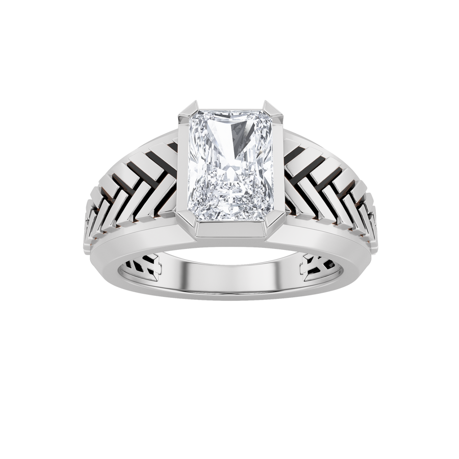 14K White Gold 2.5ct Lab Diamond Ring Sz10