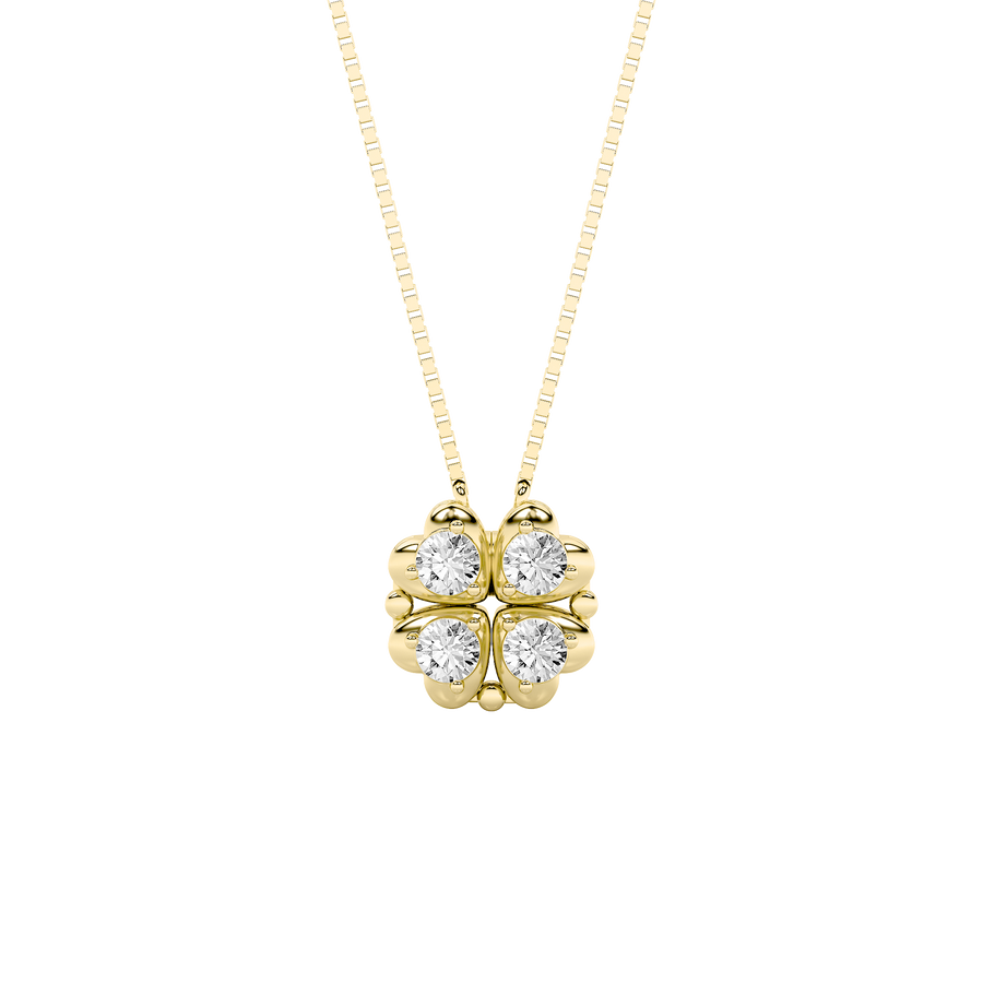 14K Yellow Gold 1ctw Lab Diamond Pendant Timeless Charm