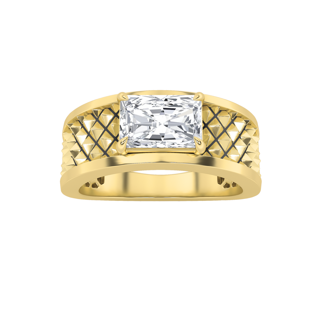 14K Yellow Gold 2ctw Lab Diamond Ring Sz 10