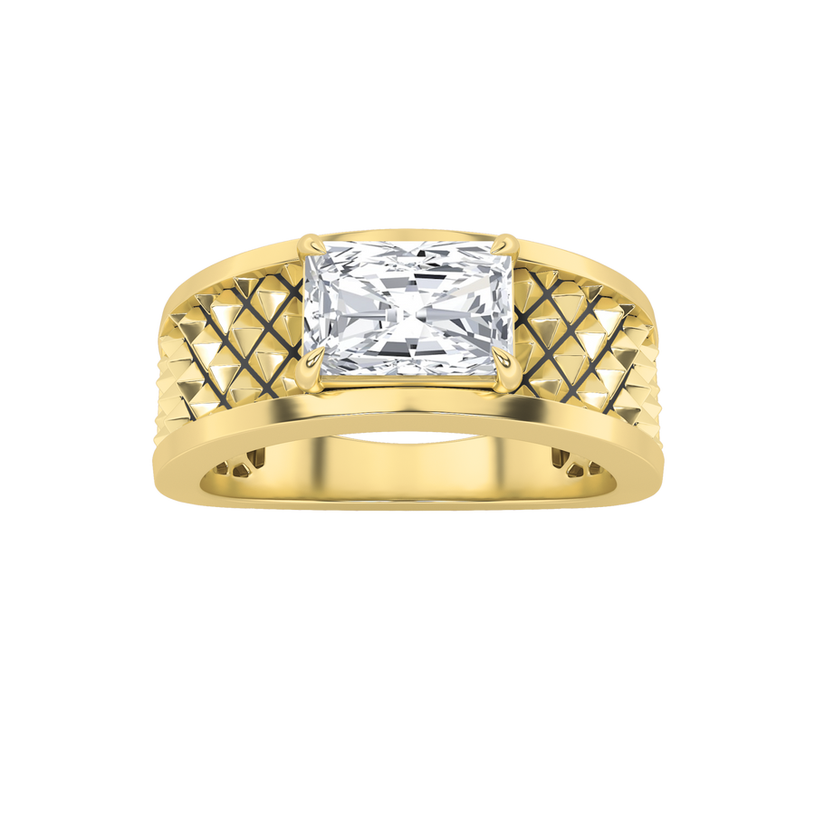 14K Yellow Gold 2ctw Lab Diamond Ring Sz 10