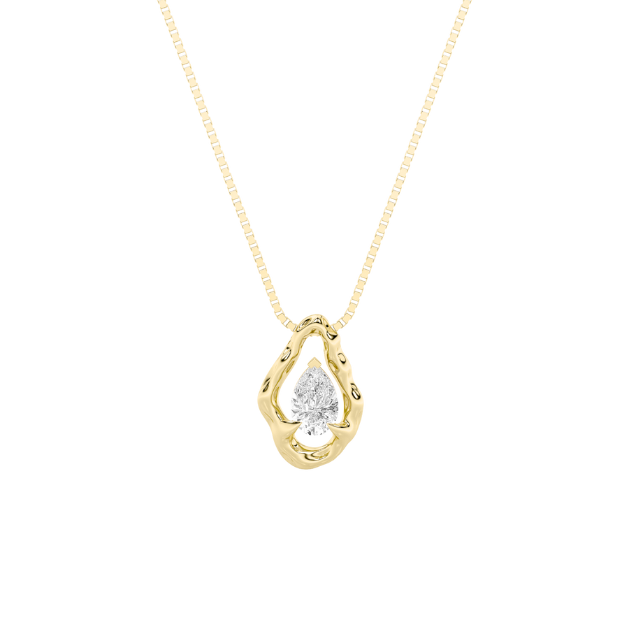 14K Yellow Gold 1ctw Lab Diamond Pendant Timeless Charm