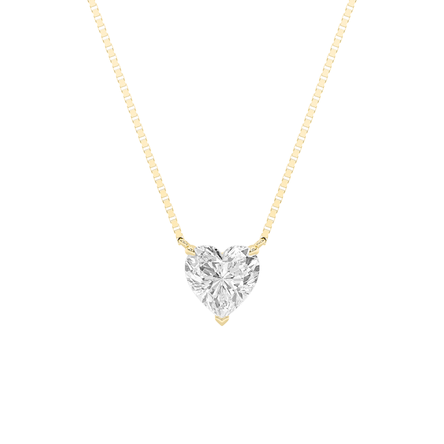 14K Yellow Gold Lab Diamond Pendant 1ctw