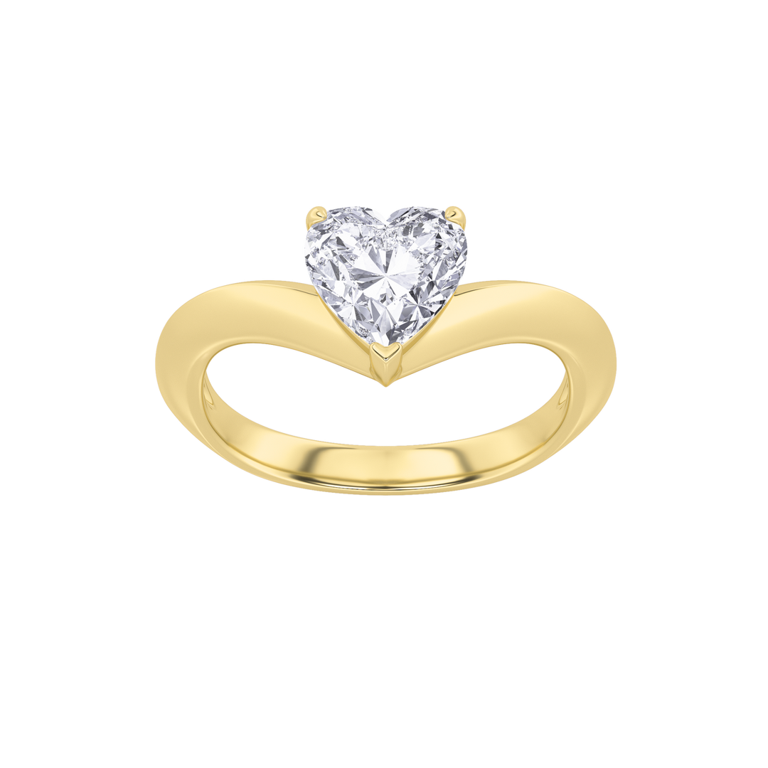 14K Yellow Gold 1ctw Lab Diamond Ring Sz 7