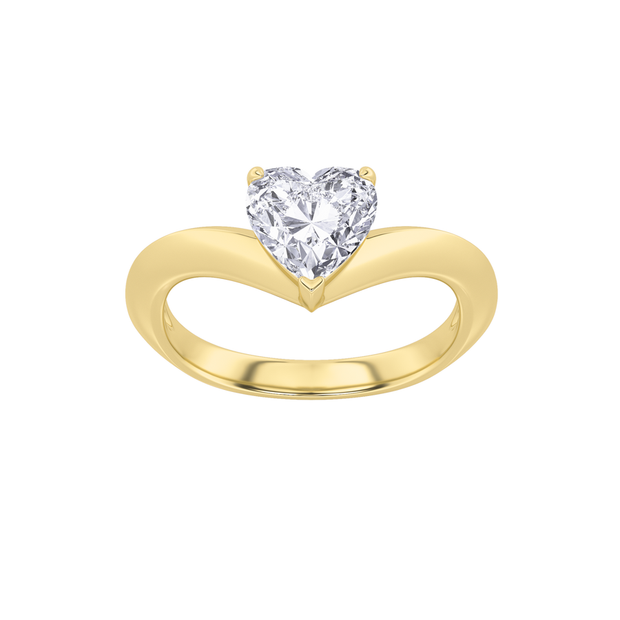 14K Yellow Gold 1ctw Lab Diamond Ring Sz 7