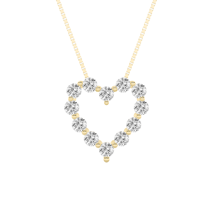 14K Yellow Gold 2ctw Lab Diamond Pendant