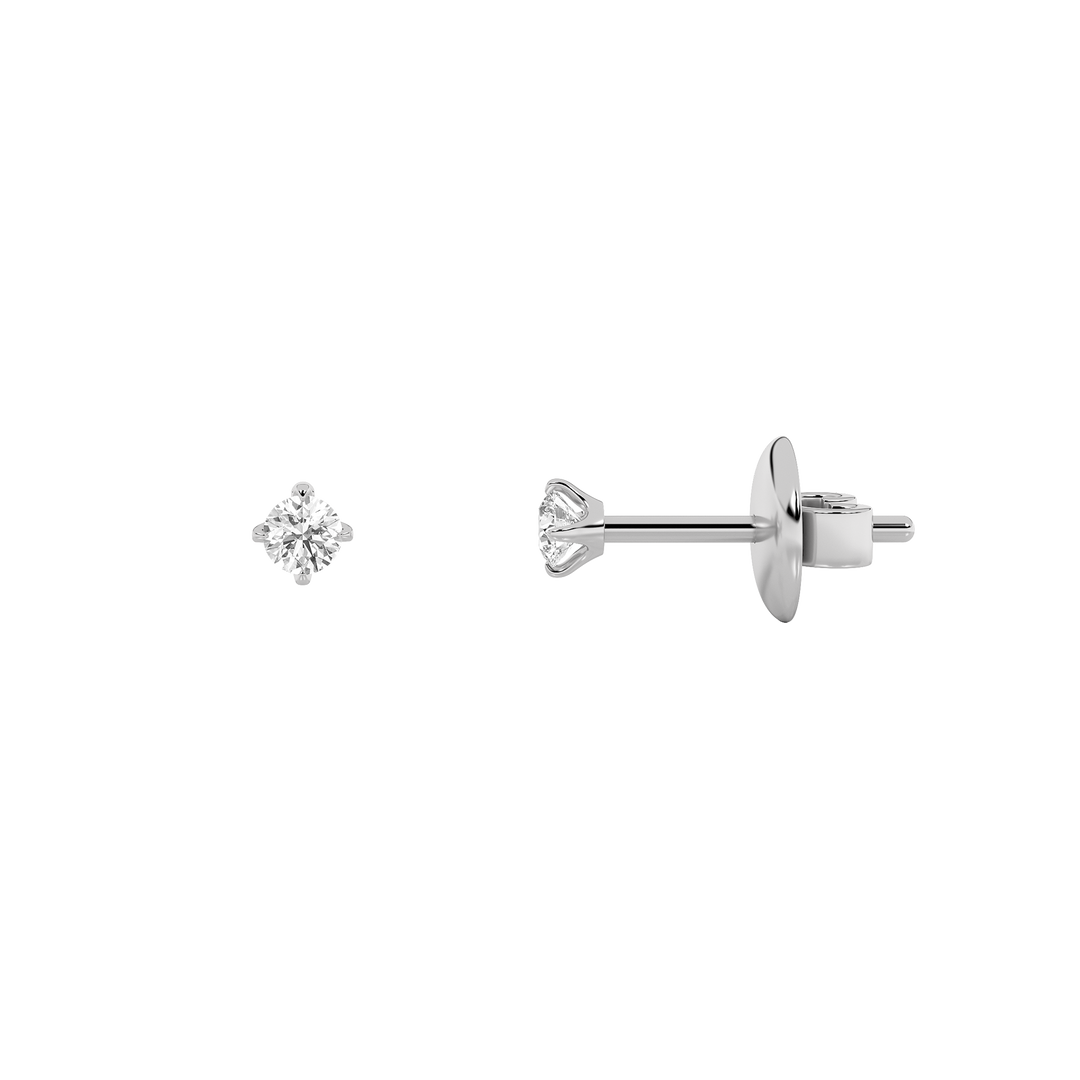 14K White Gold Lab Diamond Stud Earrings 0.3ctw
