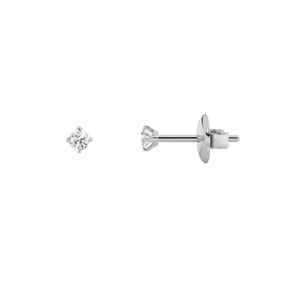 14K White Gold Lab Diamond Stud Earrings 0.3ctw