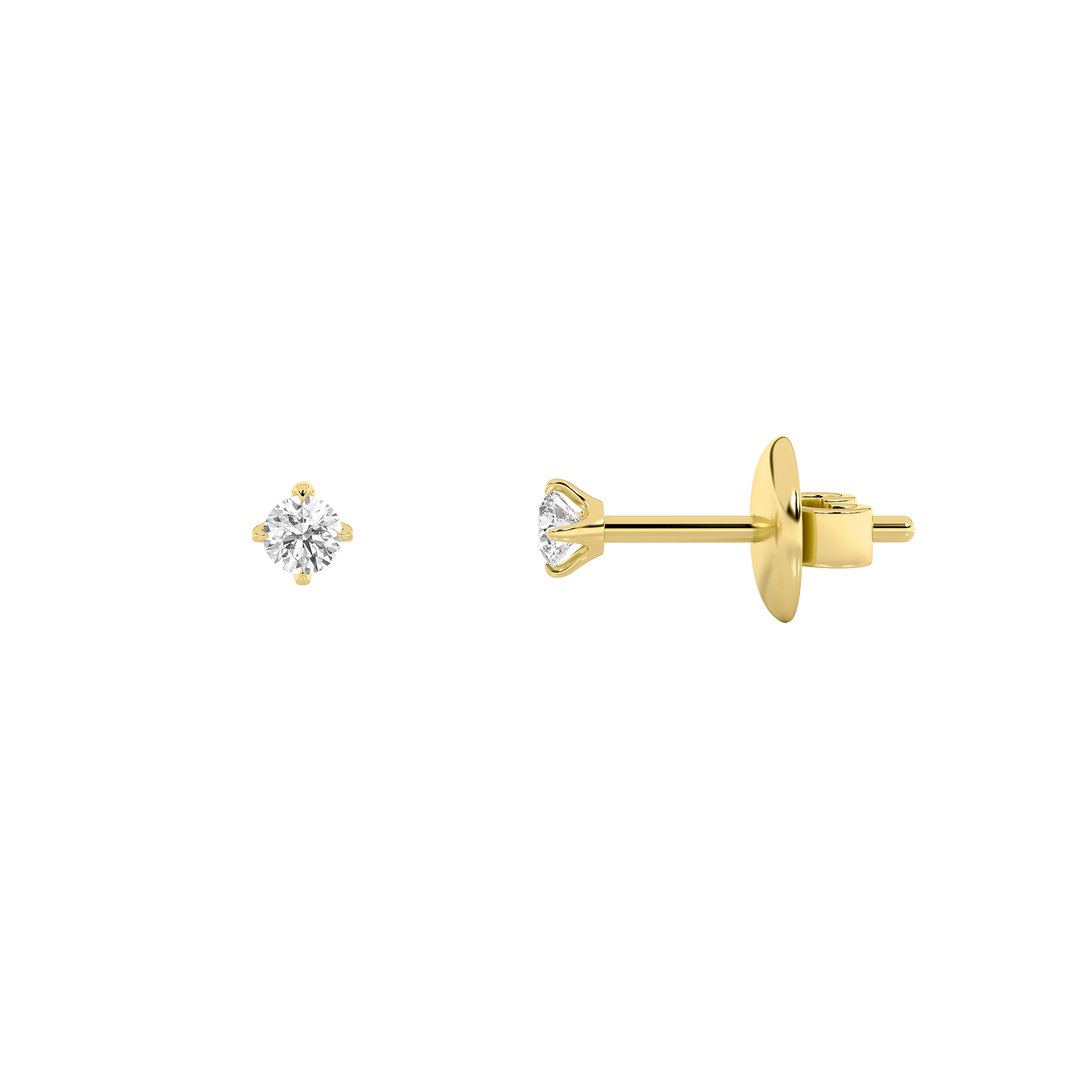 14K Yellow Gold Lab Diamond Stud Earrings 0.3ctw
