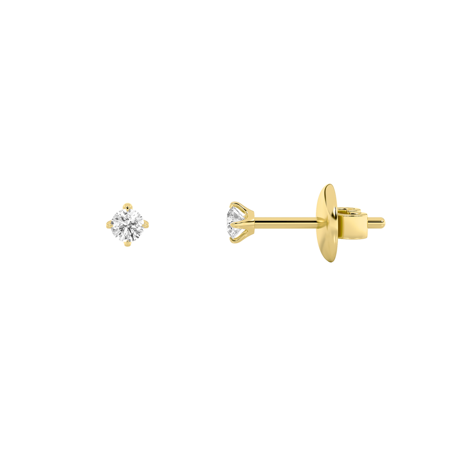 14K Yellow Gold Lab Diamond Stud Earrings 0.3ctw