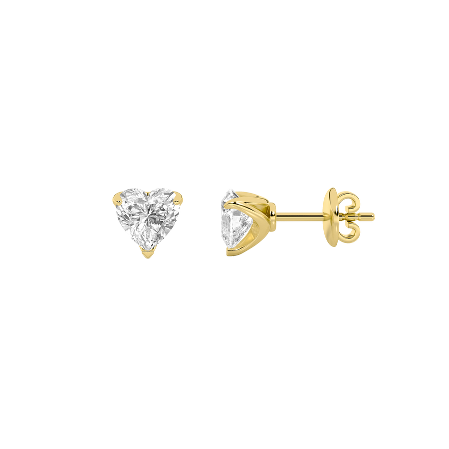 14K Yellow Gold 2ctw Lab Diamond Stud Earrings