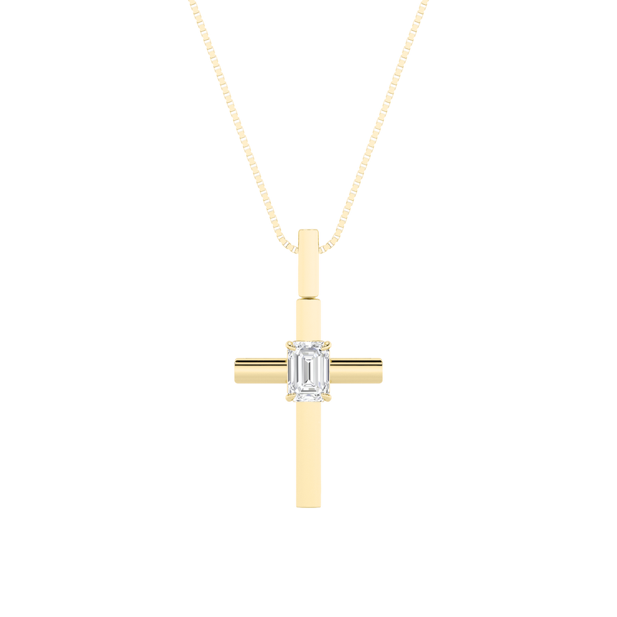 14K Yellow Gold 0.5ct Lab Diamond Pendant