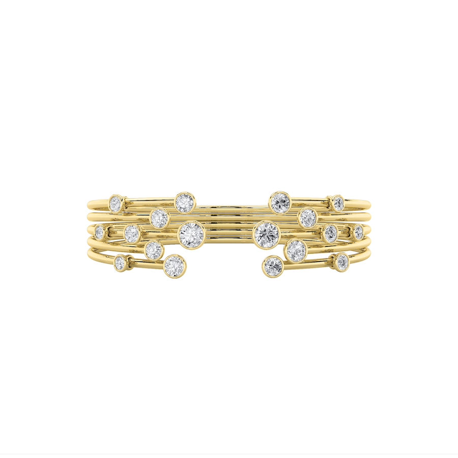 14K Yellow Gold 4ctw Lab Diamond Tennis Bracelet