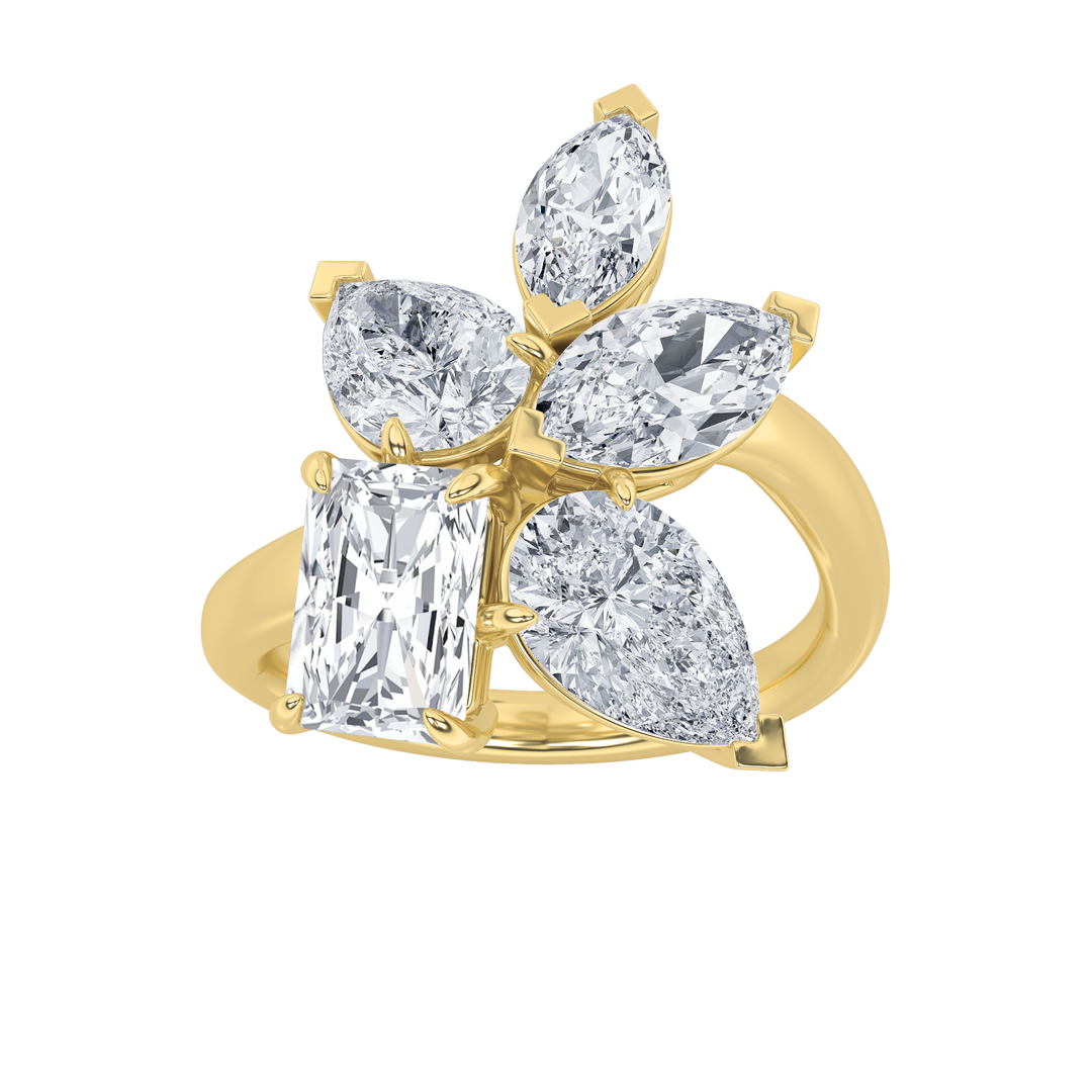 14K Yellow Gold 4.5ctw Lab Diamond Solitaire Ring Sz 7