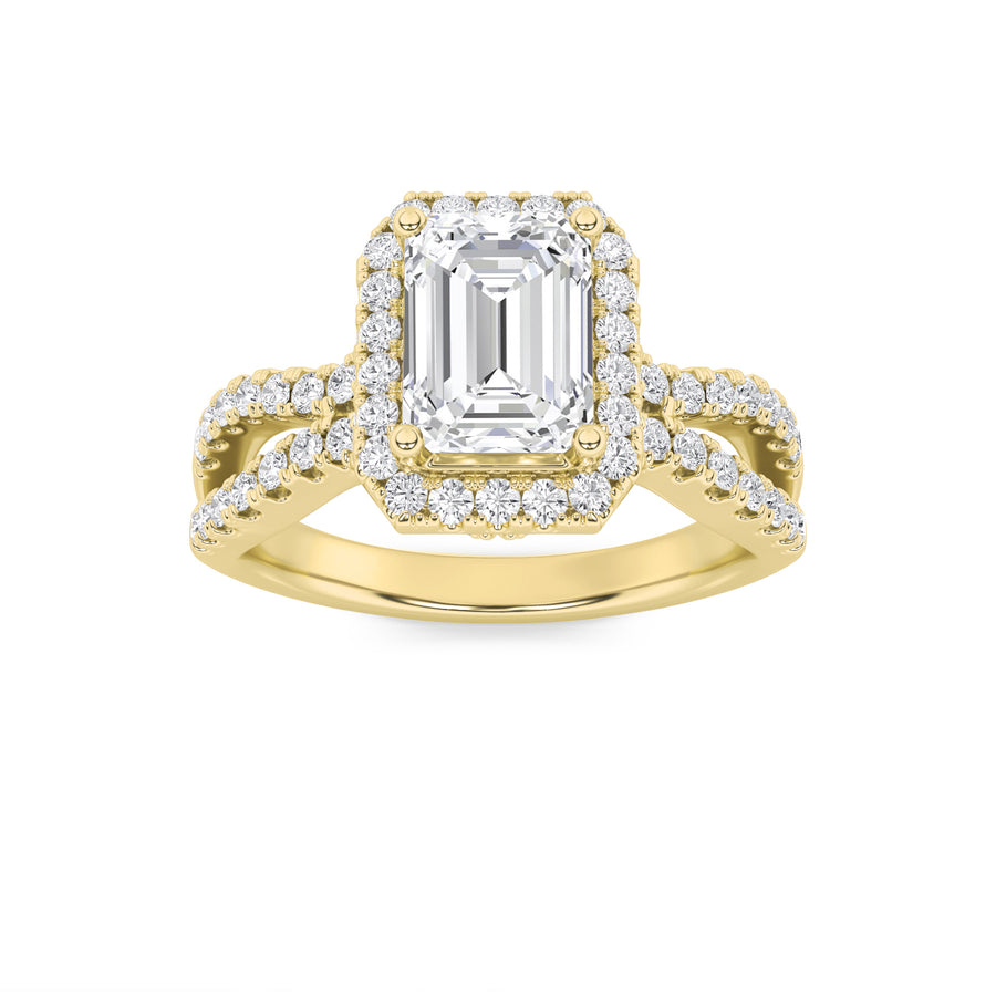 14K Yellow Gold 2ctw Lab Diamond Ring, Size 7