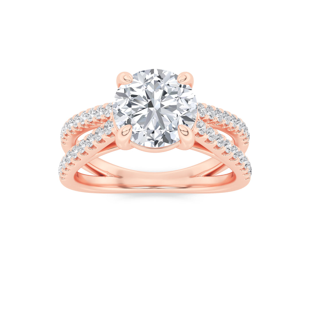 14K Rose Gold 2ctw Lab Diamond Solitaire Ring