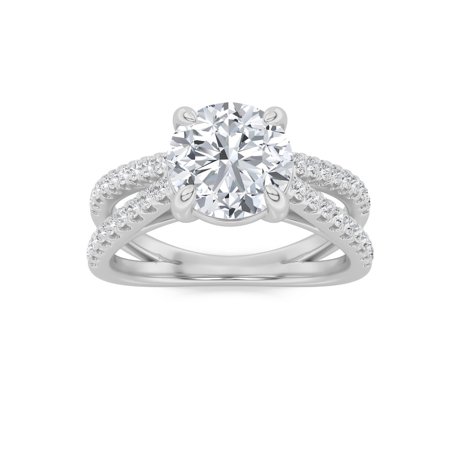 14K White Gold 1.9ctw Lab Diamond Solitaire Ring