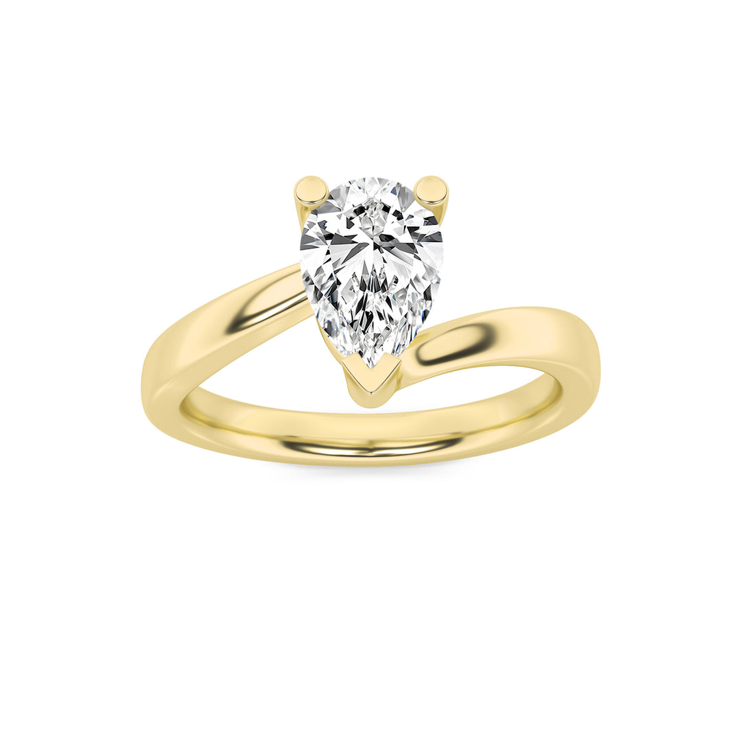 14K Yellow Gold 2ctw Lab Diamond Ring Sz 7