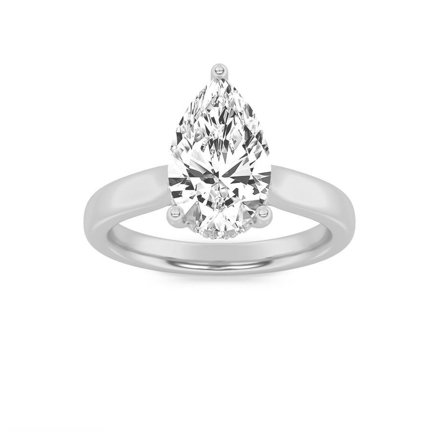 14K White Gold 2ct Lab Diamond Solitaire Ring