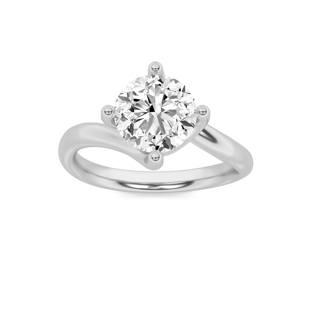 14K White Gold 1.9ctw Lab Diamond Ring, Size 7