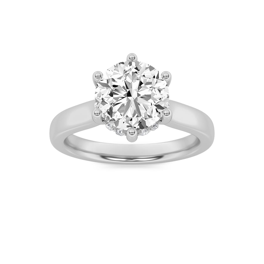 14K White Gold 1ct Lab Diamond Solitaire Ring