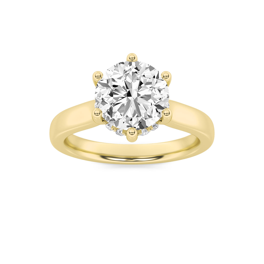 14K Yellow Gold 2.1ctw Lab Diamond Ring Sz 7