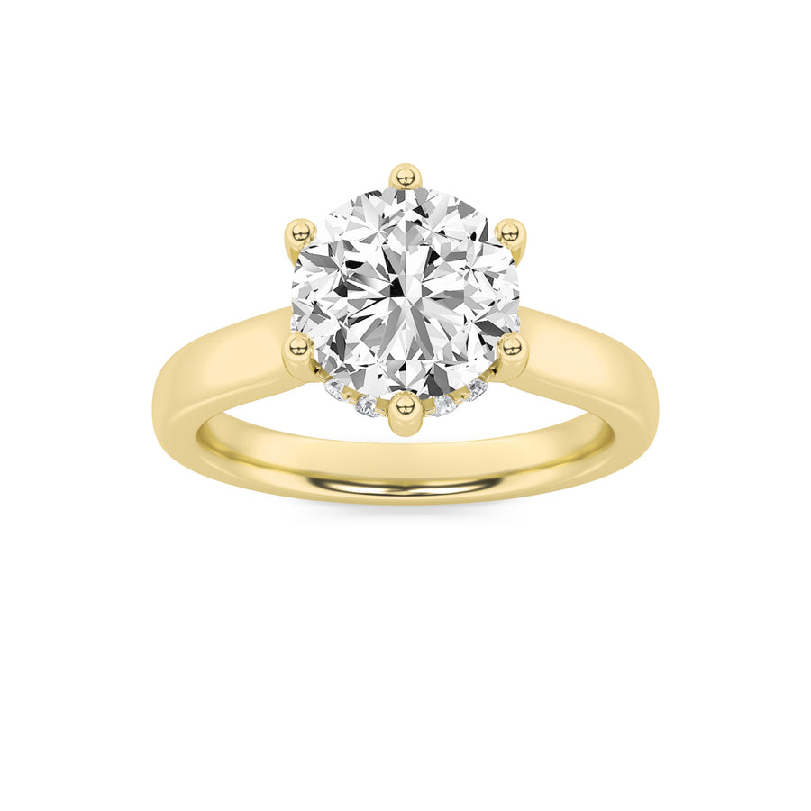 14K Yellow Gold 2.1ctw Lab Diamond Ring Sz 7