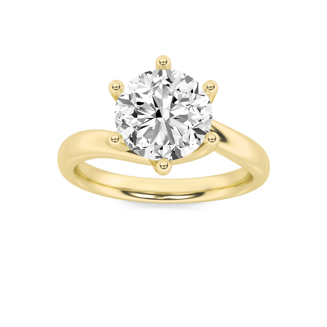 14K Yellow Gold 1ctw Lab Diamond Solitaire Ring Sz 7