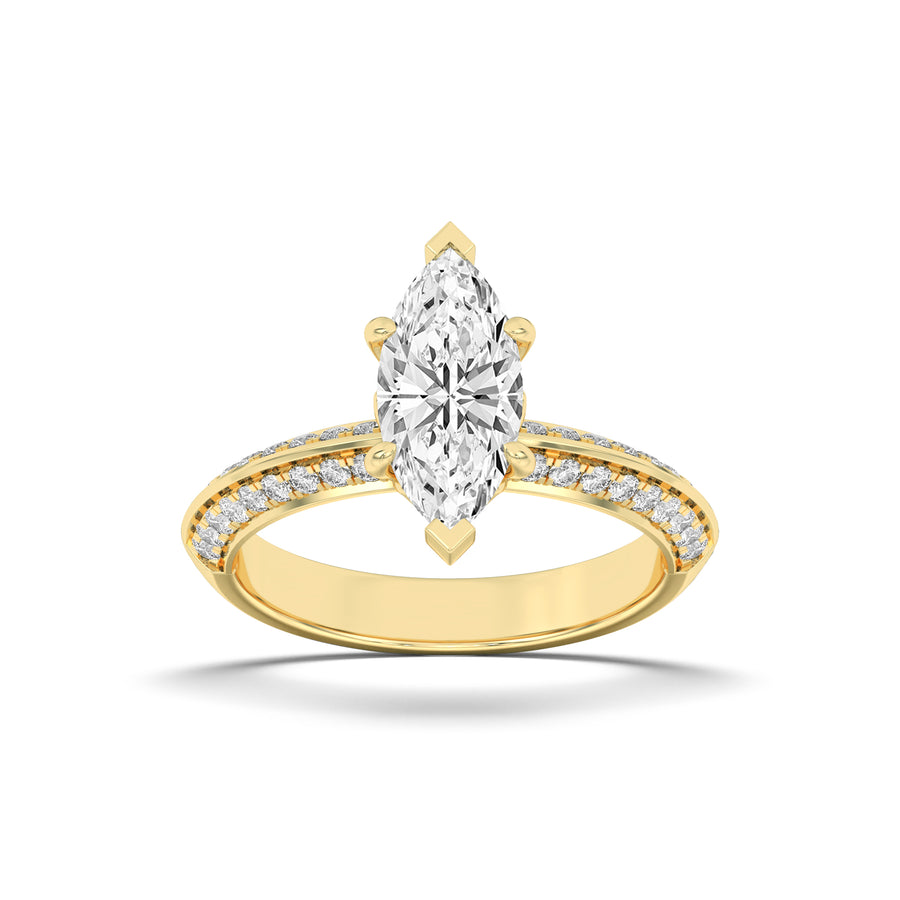 14K Yellow Gold 2ctw Marquise Lab Diamond Ring