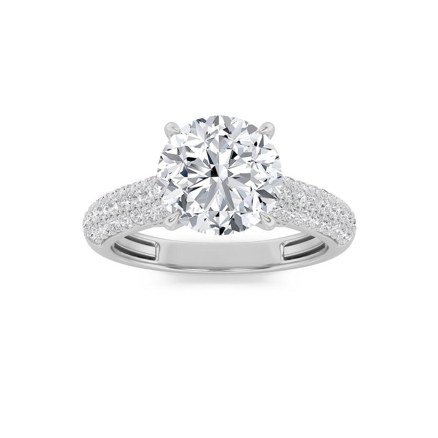 14K White Gold 2.5ct Lab Diamond Solitaire Ring