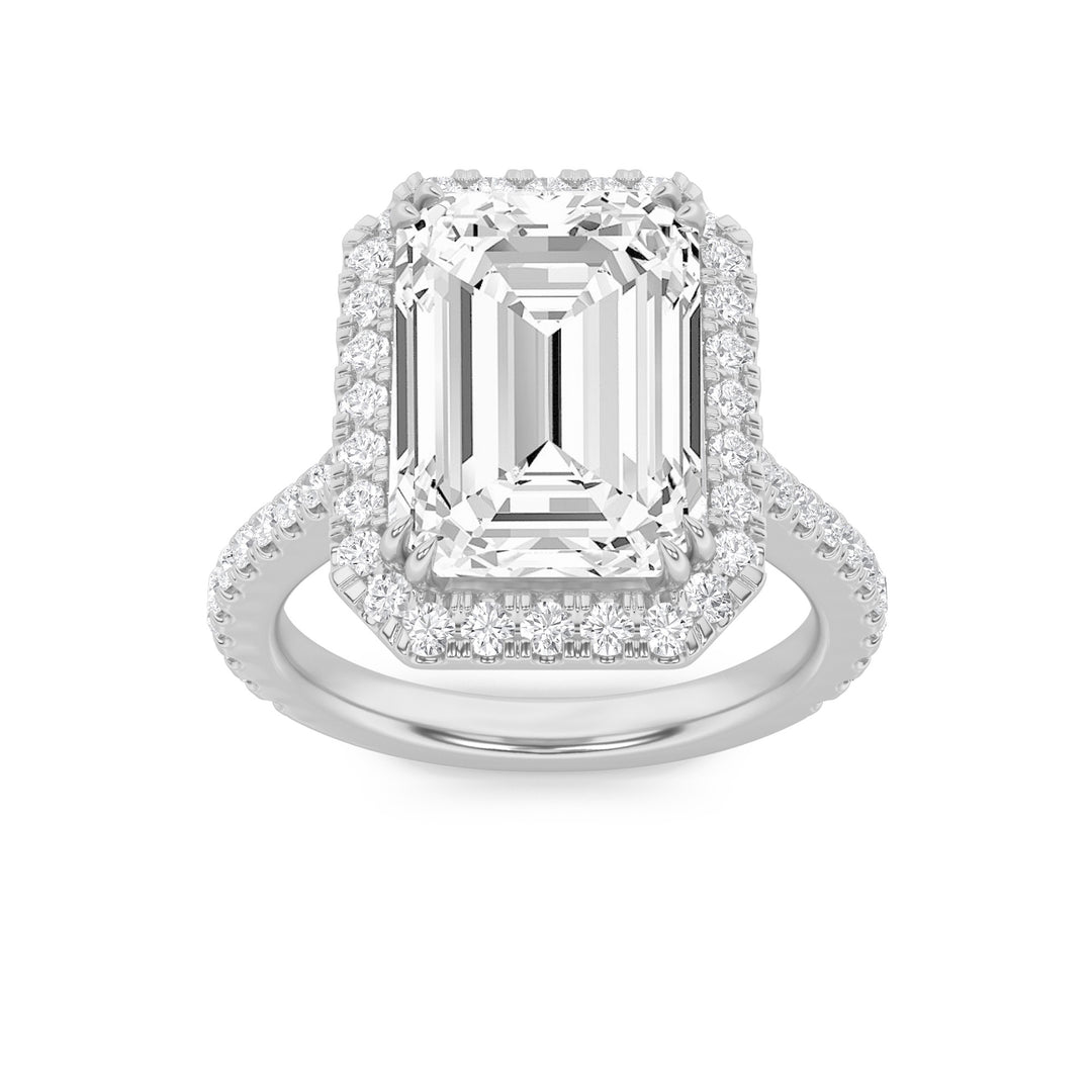 14K White Gold 5.8ctw Lab Diamond Ring Sz 7