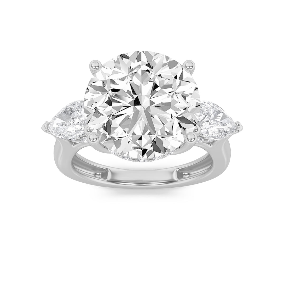 14K White Gold 7.2ctw Lab Diamond Ring Sz 7