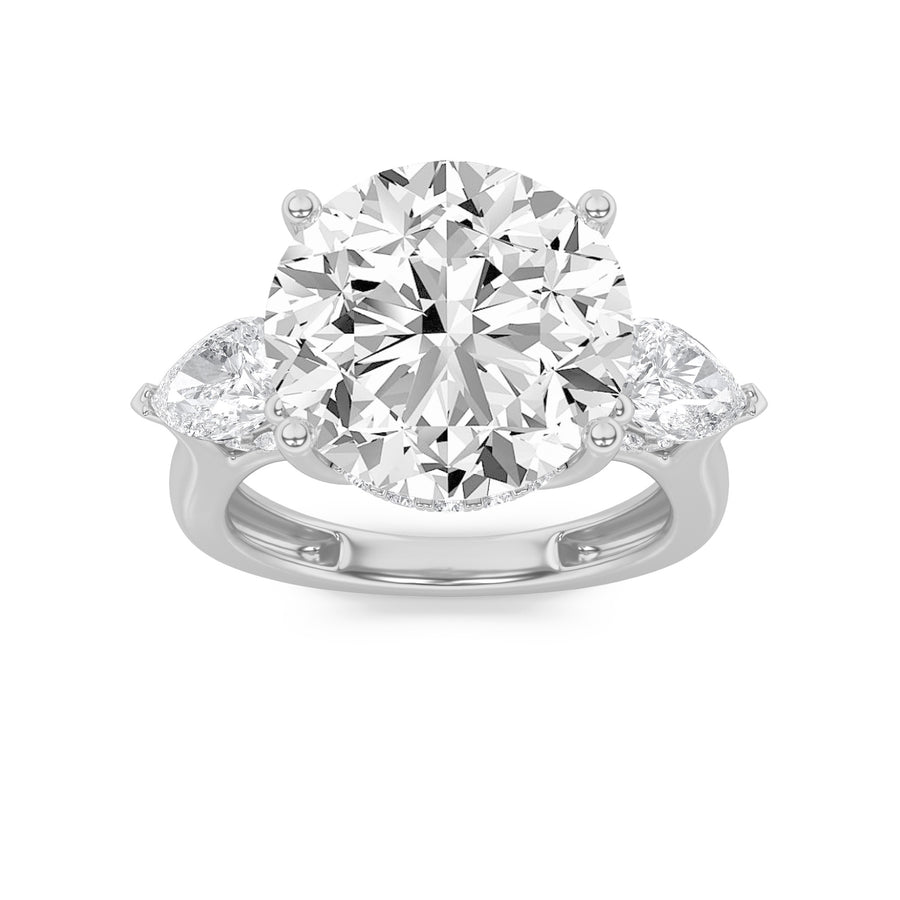 14K White Gold 7.2ctw Lab Diamond Ring Sz 7