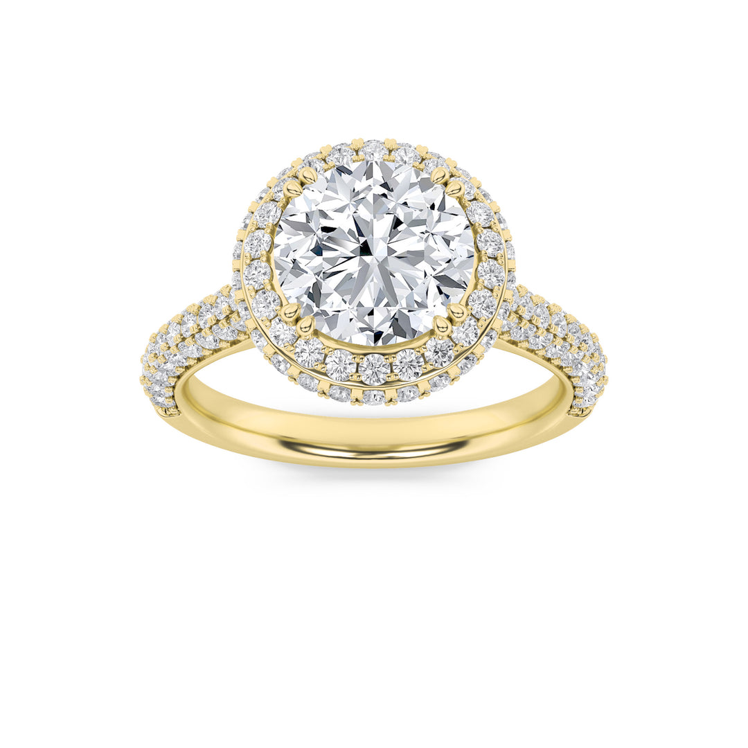 14K Yellow Gold 2.9ctw Lab Diamond Solitaire Ring