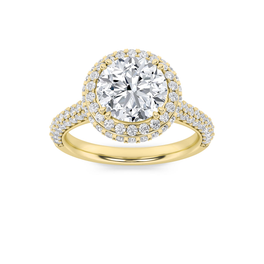 14K Yellow Gold 2.9ctw Lab Diamond Solitaire Ring
