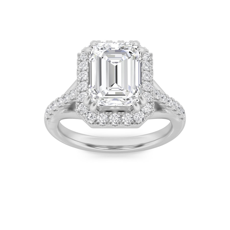 14K White Gold 2.5ct Lab Diamond Ring, F+ Color