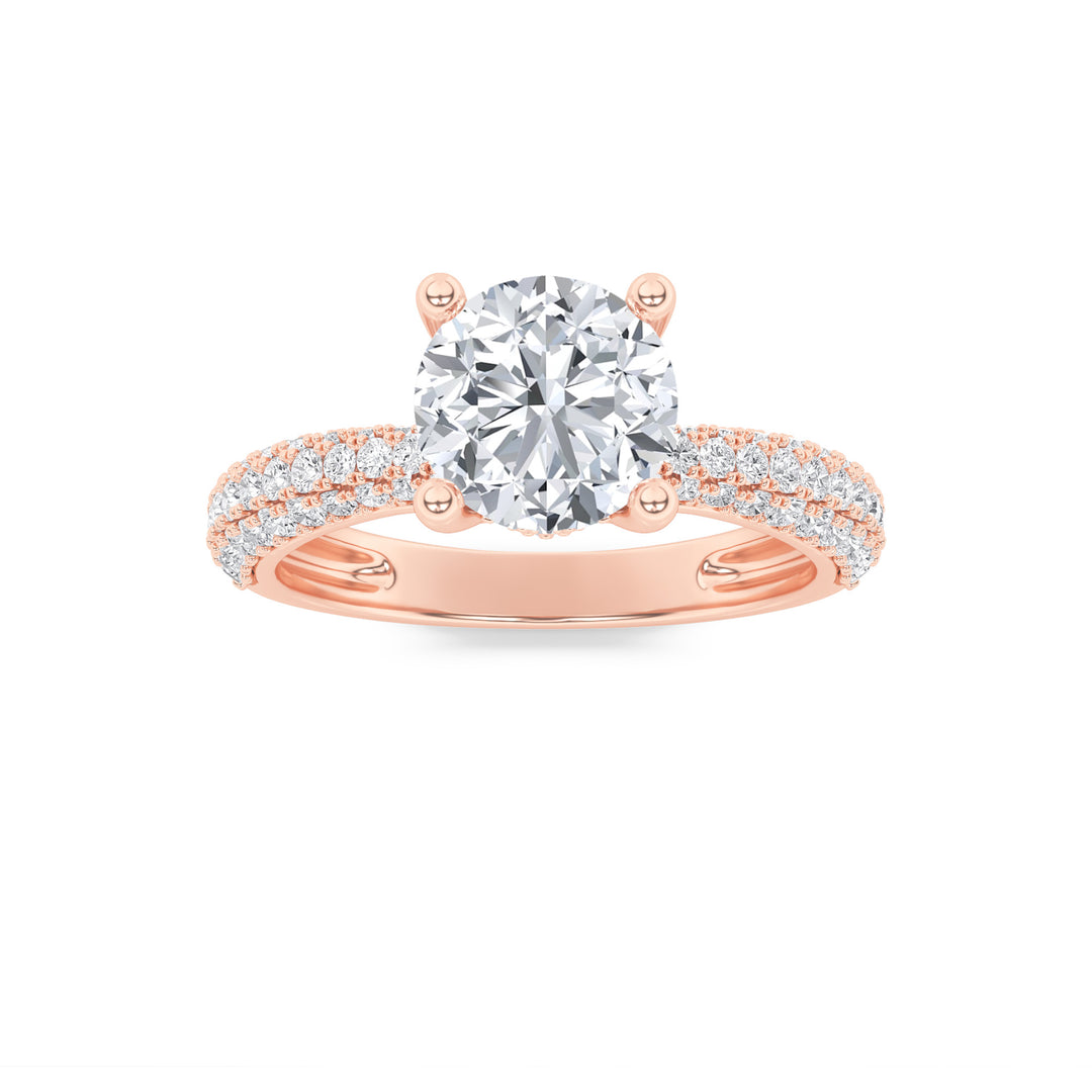 14K Rose Gold 2ct Lab Diamond Solitaire Ring