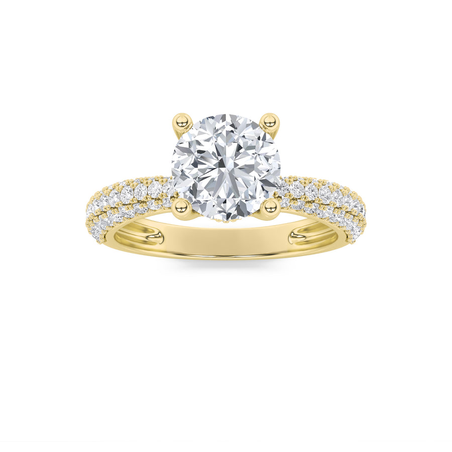 14K Yellow Gold 2ct Lab Diamond Solitaire Ring