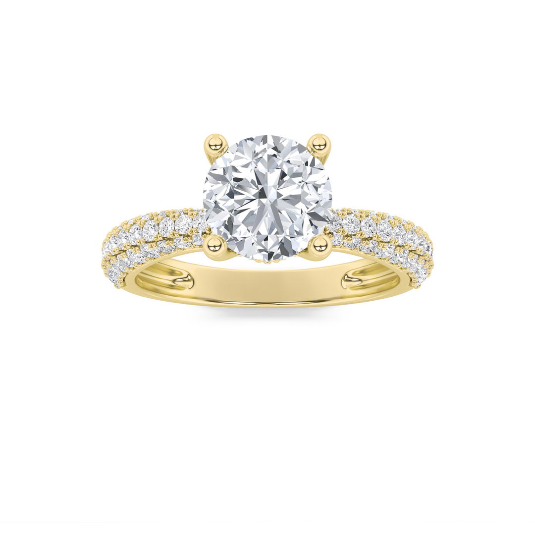14K Yellow Gold 2ct Lab Diamond Solitaire Ring