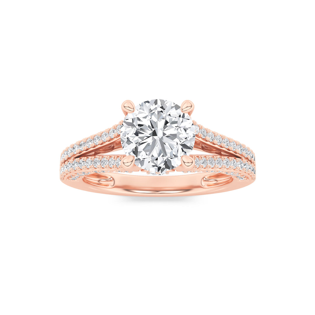 14K Rose Gold 2.1ctw Lab Diamond Solitaire Ring