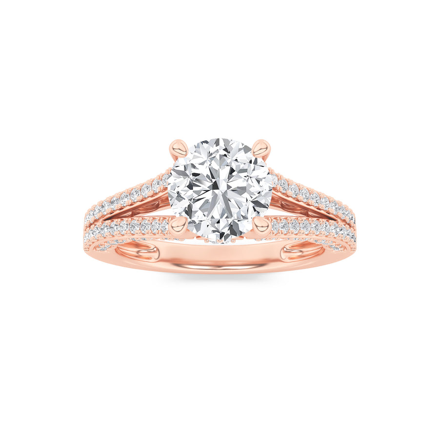 14K Rose Gold 2.1ctw Lab Diamond Solitaire Ring
